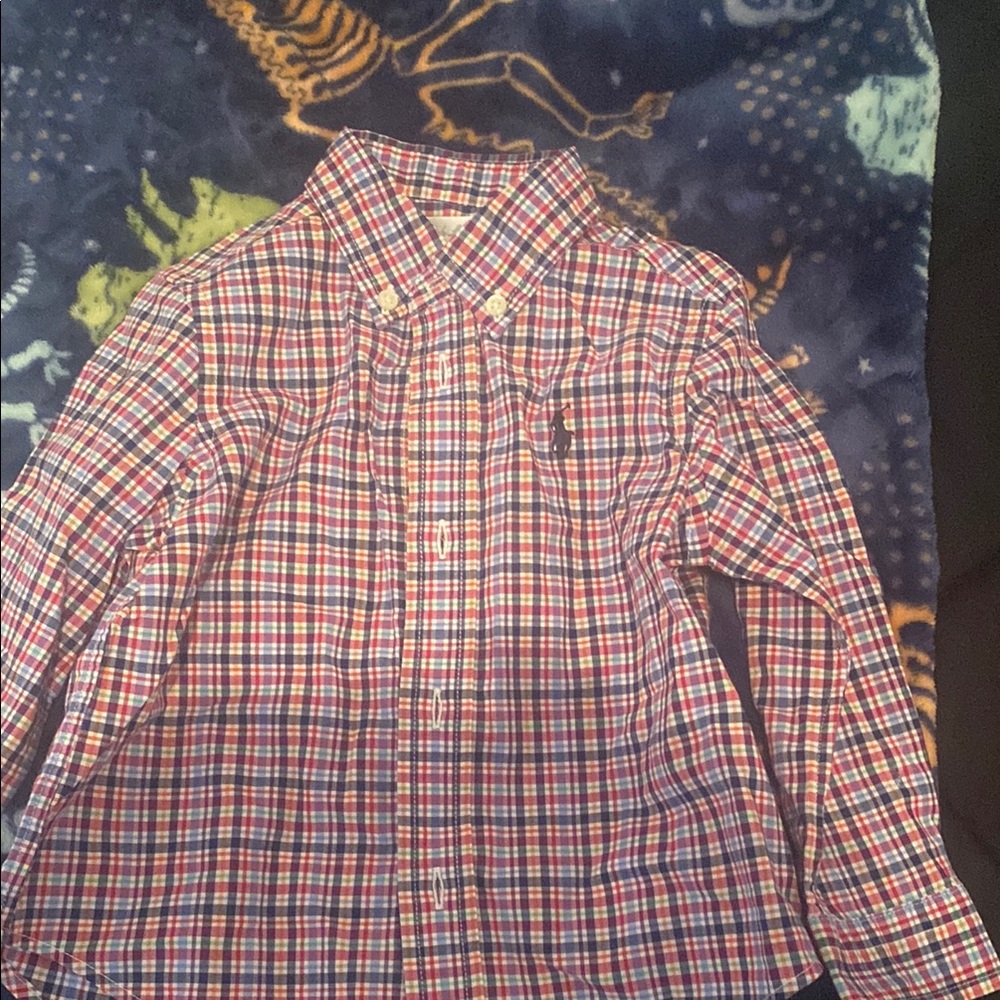 Plaid Kids Shirt - Red and Blue ( Ralph Lauren)